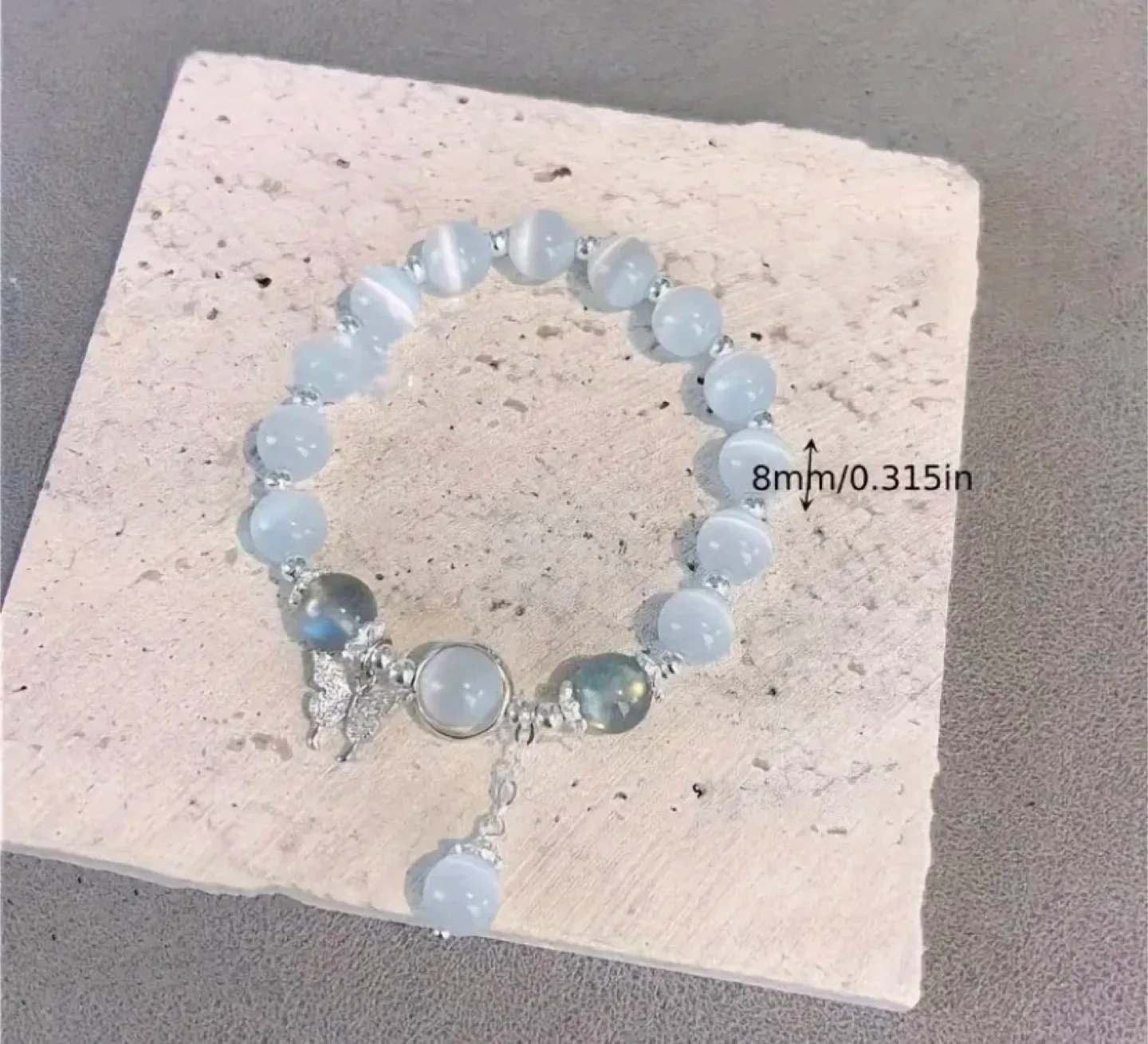 Beaded Bracelet with Butterfly Charm image indicator(3)