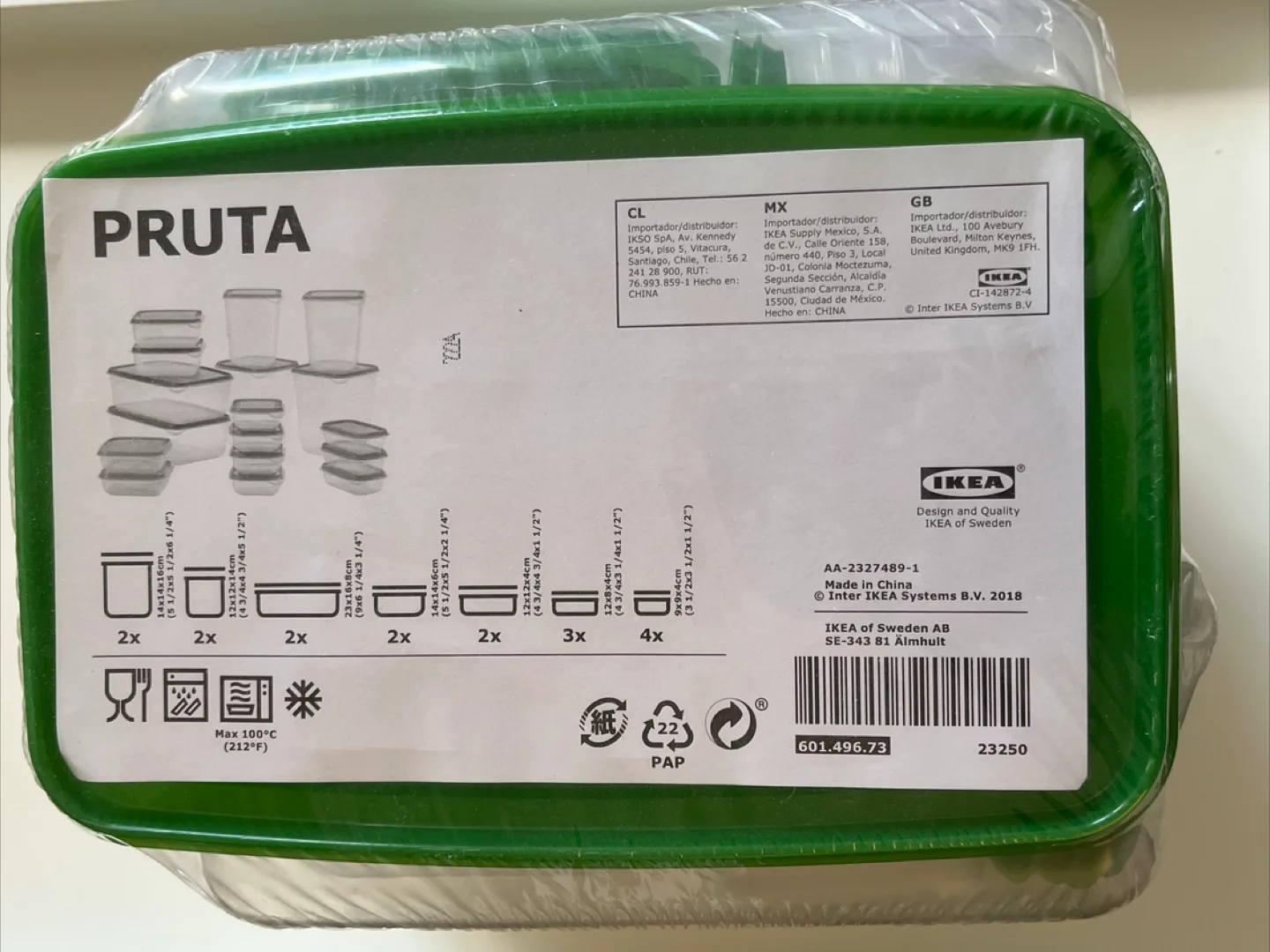 New IKEA Pruta Food Container Set - 17 pcs thumbnail