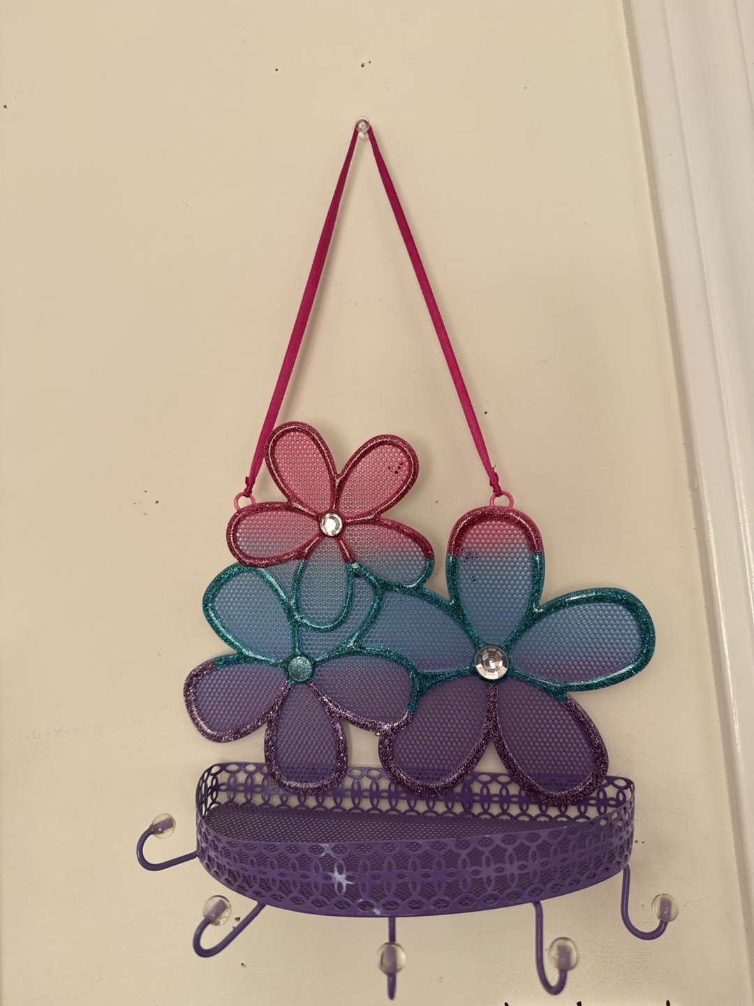 Flower wall decor and stand With hooks