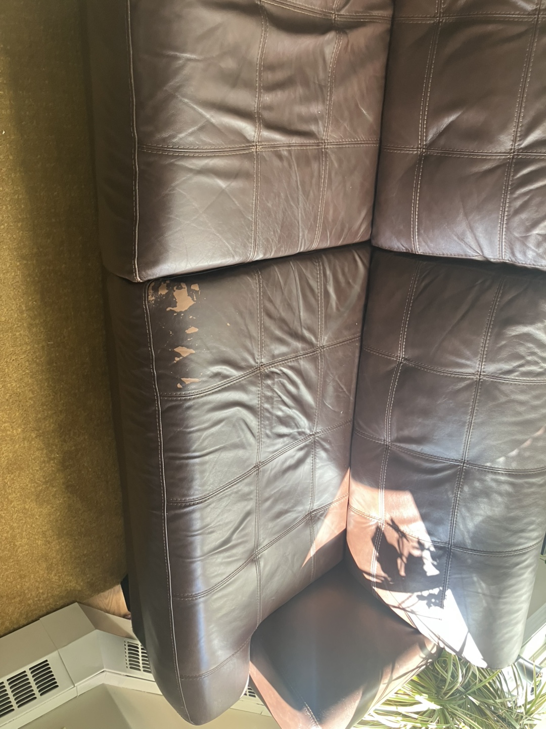 Brown Leather Sofa - Gently Used