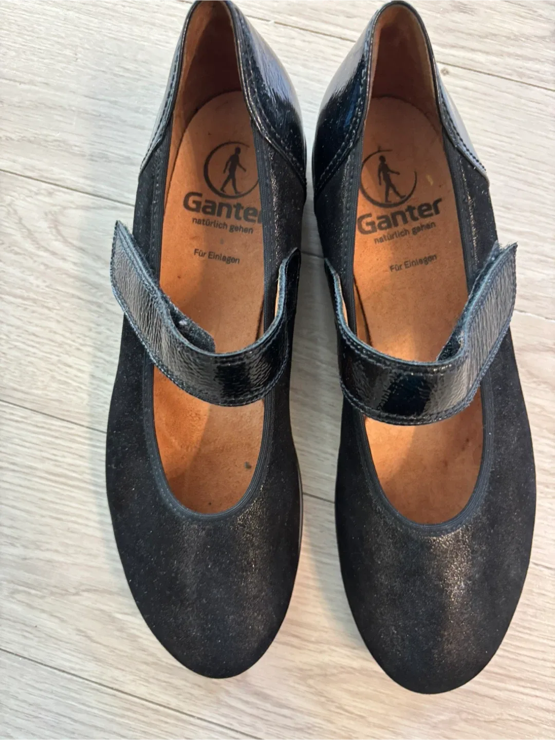 Ganter Black Leather Mary Jane Shoes size 9 image indicator(8)