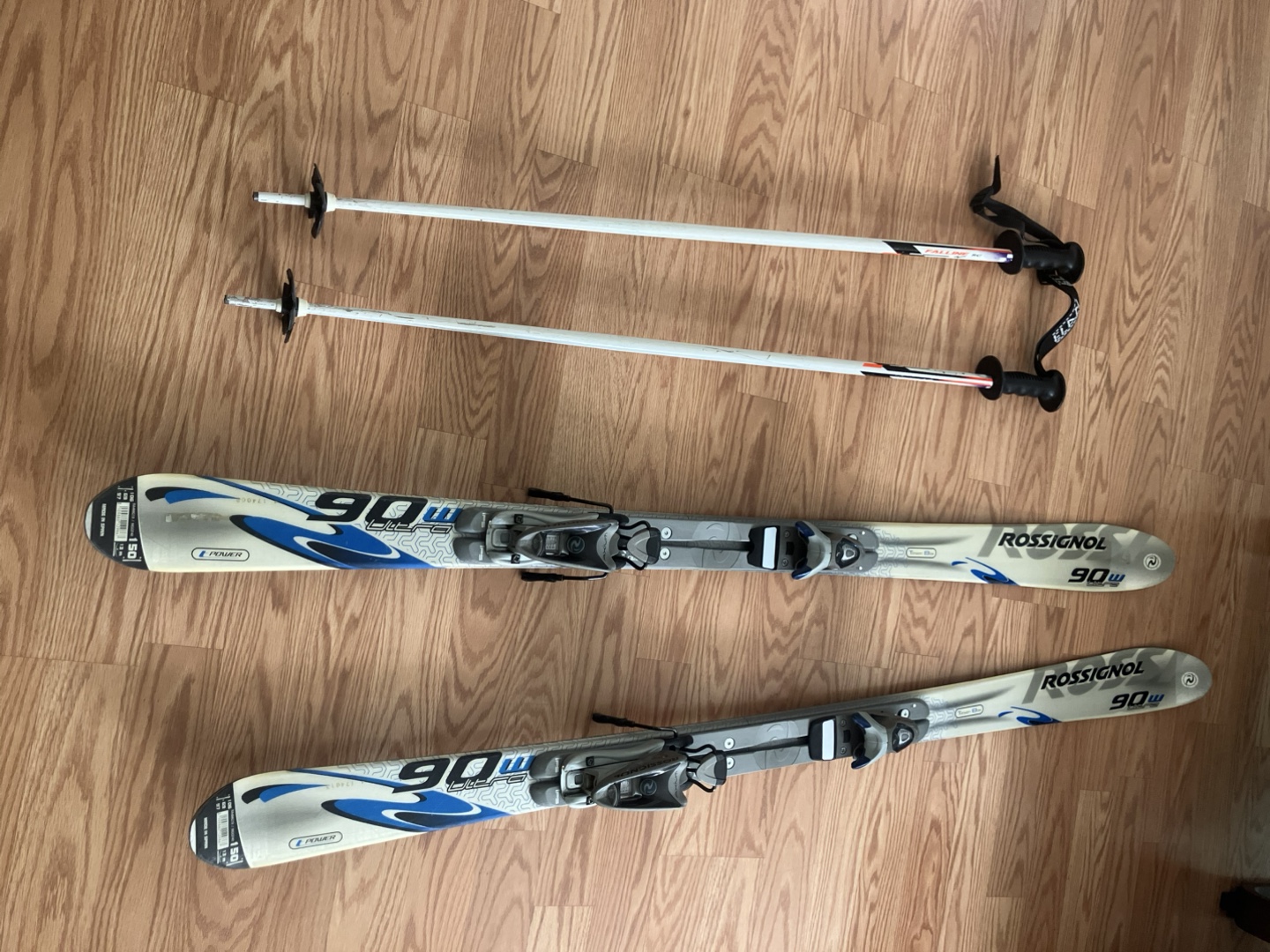 Rossignol 90w Skis with Poles