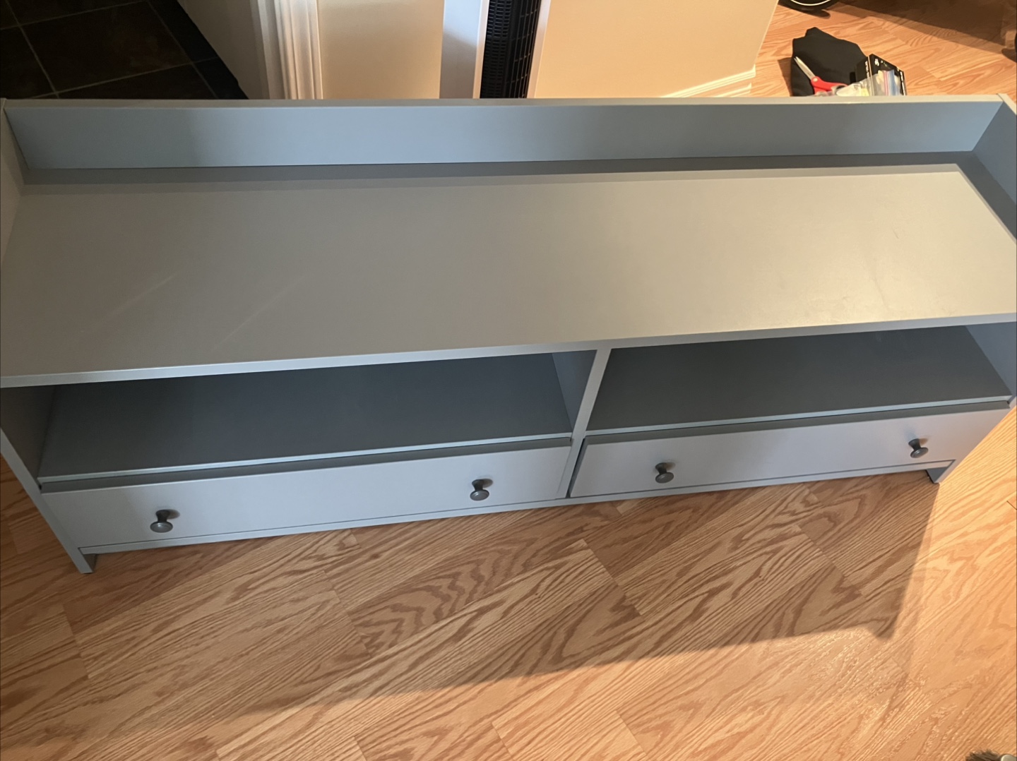 IKEA Hauga TV Bench, Gray, 138x36x54cm - photo 2