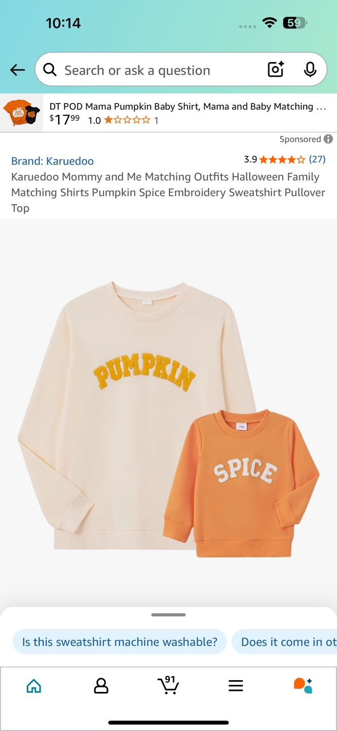 Karuedoo Matching Pumpkin & Spice Sweaters