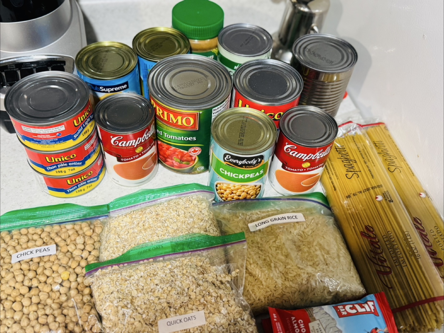 Assorted Pantry Items - Pasta, Oats, Canned Goods