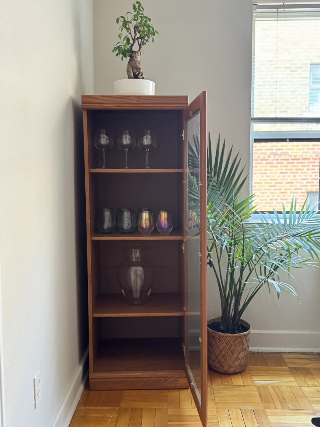 Wooden Display Cabinet with Glass Door - photo 2