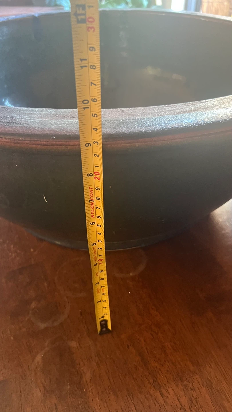 Large Green Ceramic Planter - 23" Diameter - photo 2