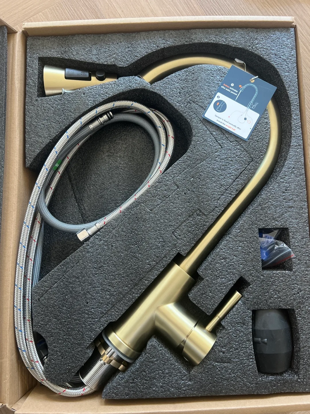 Brass Kitchen Sink Faucet - New in Box! thumbnail