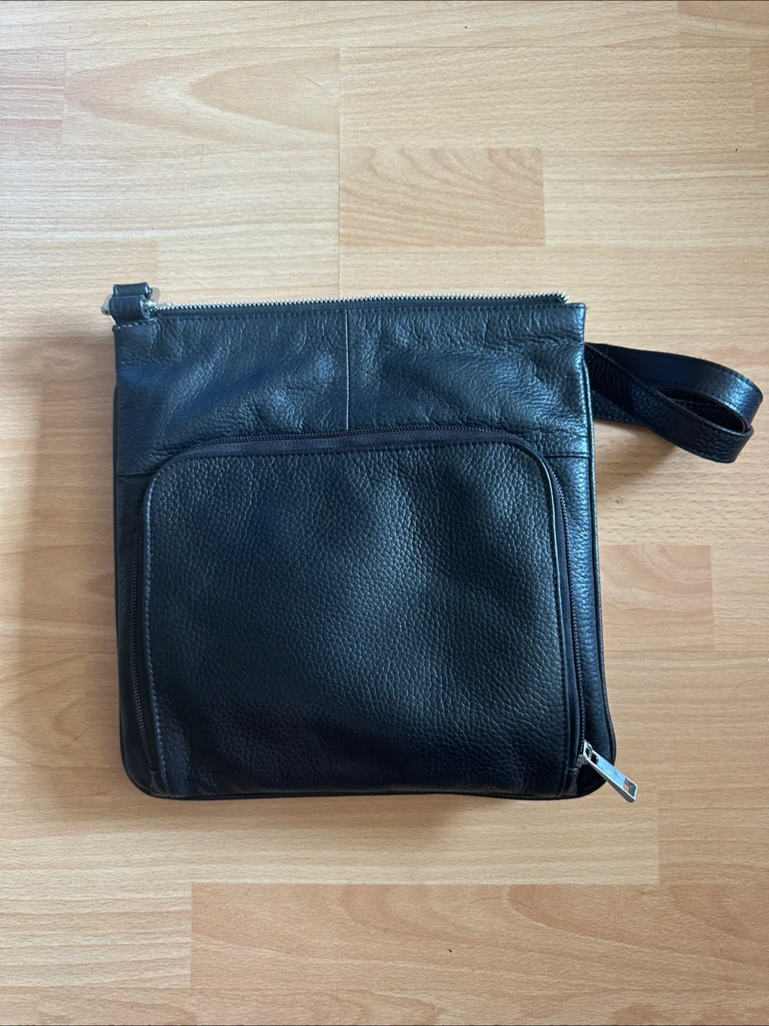 Black Leather Crossbody Bag