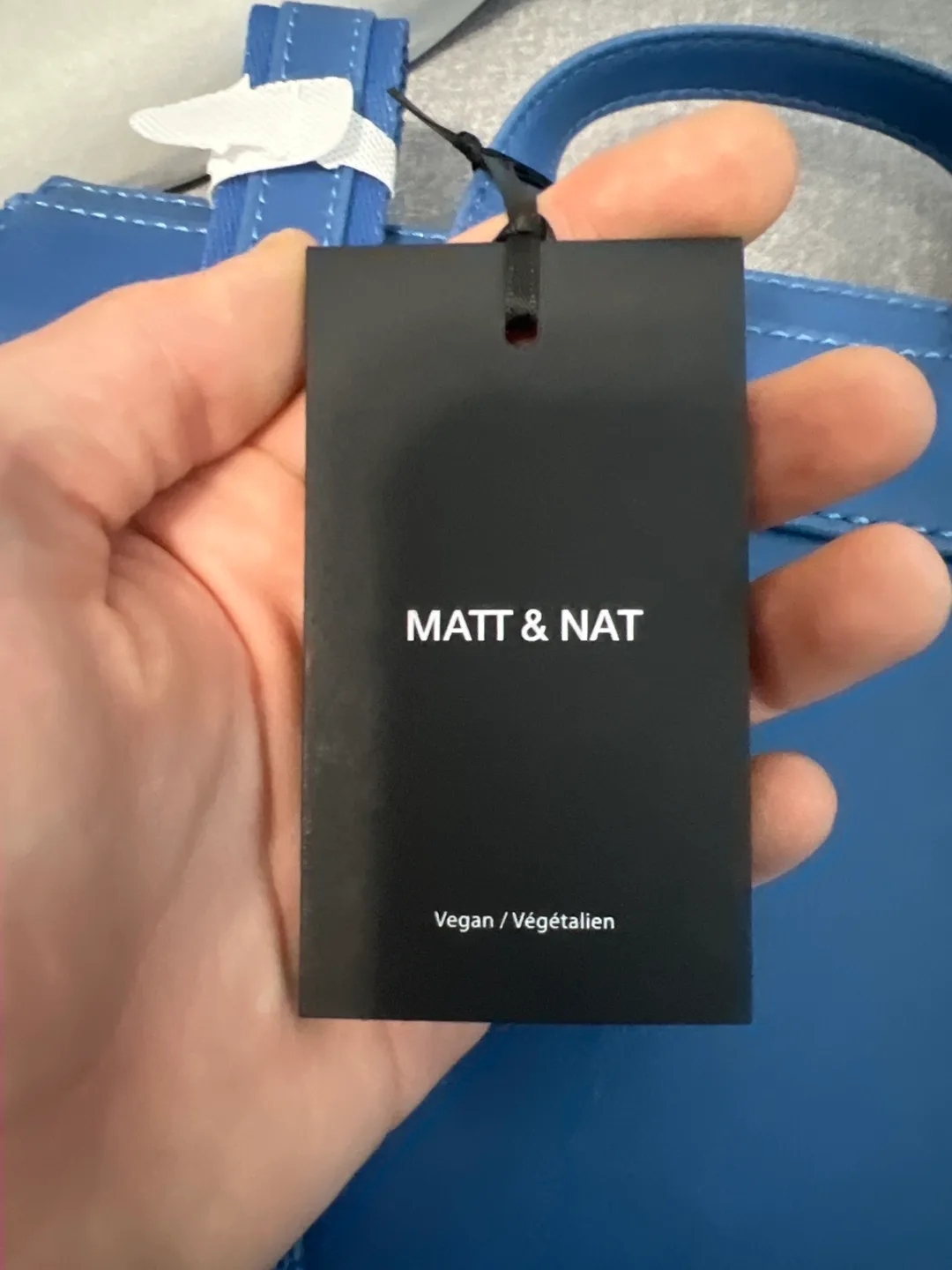 Matt & Nat Blue Vegan Leather Vintage Backpack image indicator(5)