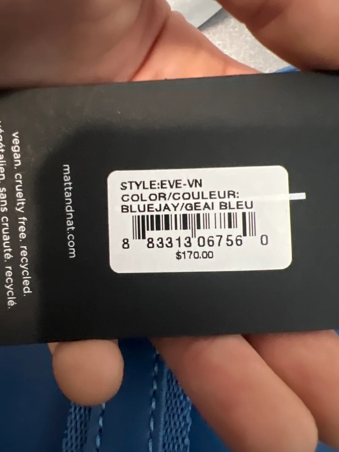 Matt & Nat Blue Vegan Leather Vintage Backpack image indicator(6)