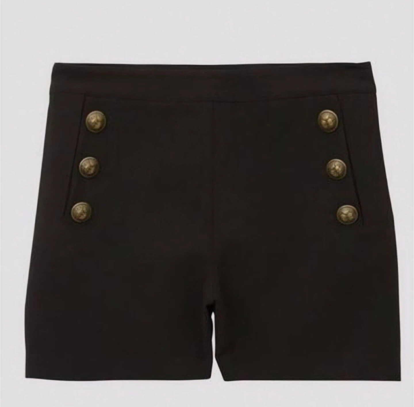NWT Torrid Plus Size 22 Black Button High Rise Short Nautical