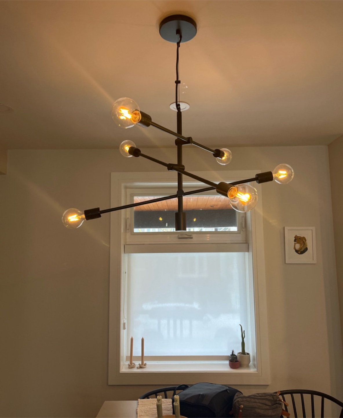 Modern Black Sputnik Style Chandelier - photo 2