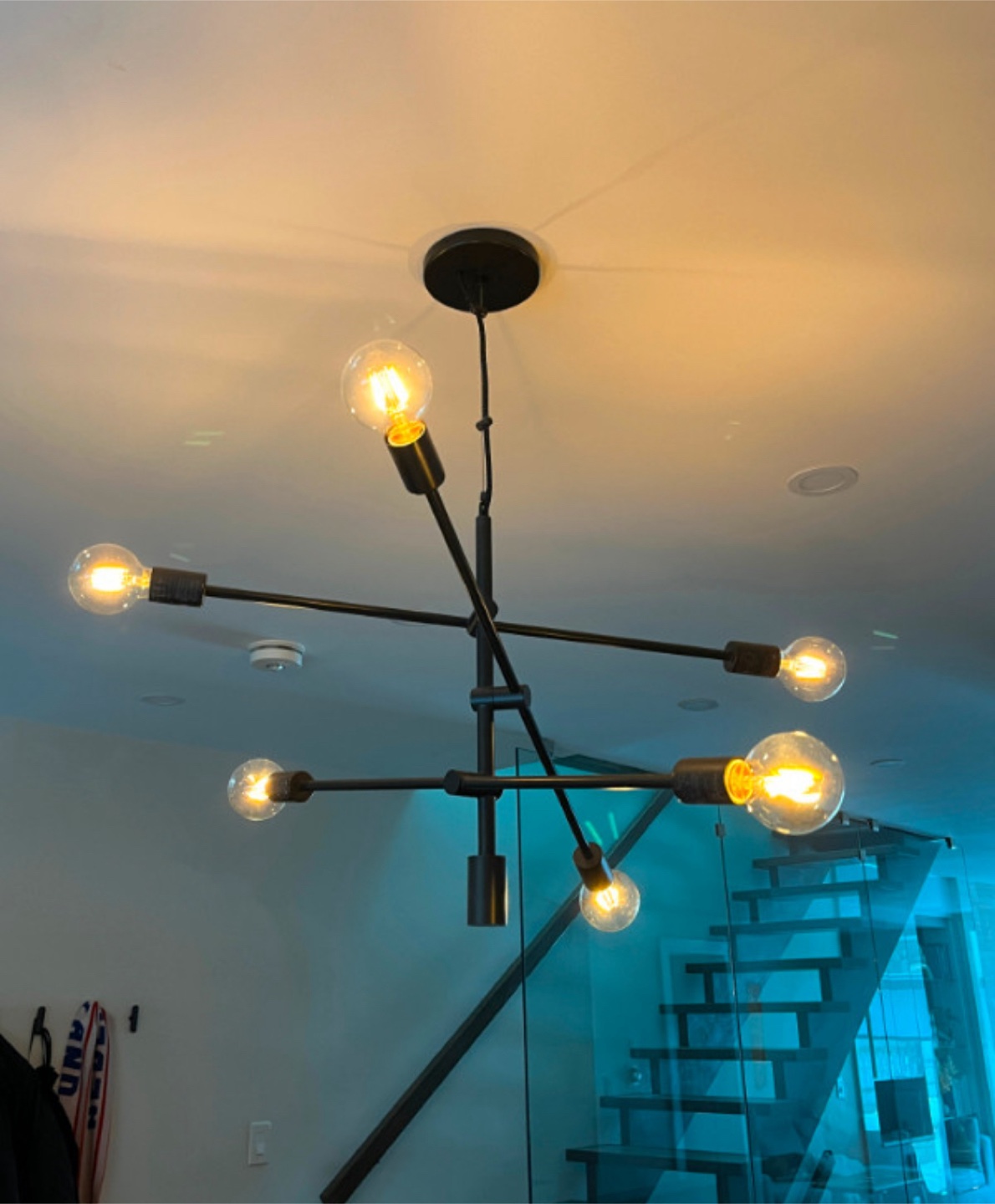 Modern Black Sputnik Style Chandelier - photo 3