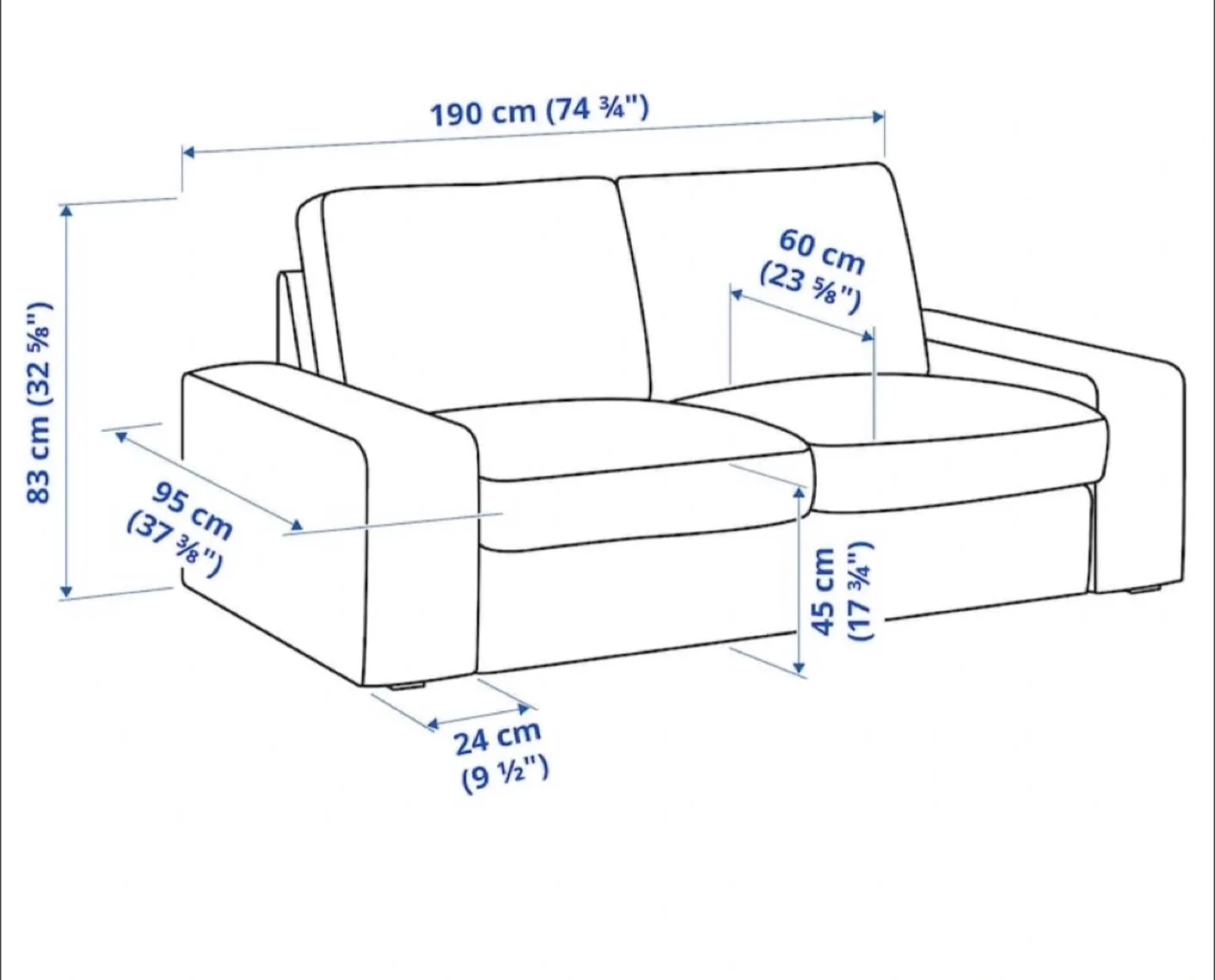 IKEA  2-Seat Sofa - Grey image indicator(5)
