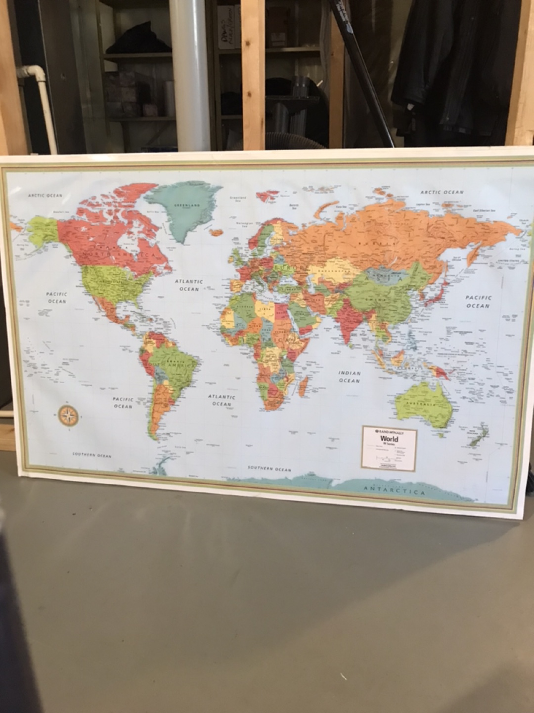 Framed Rand McNally Canada & World Map Set - photo 2