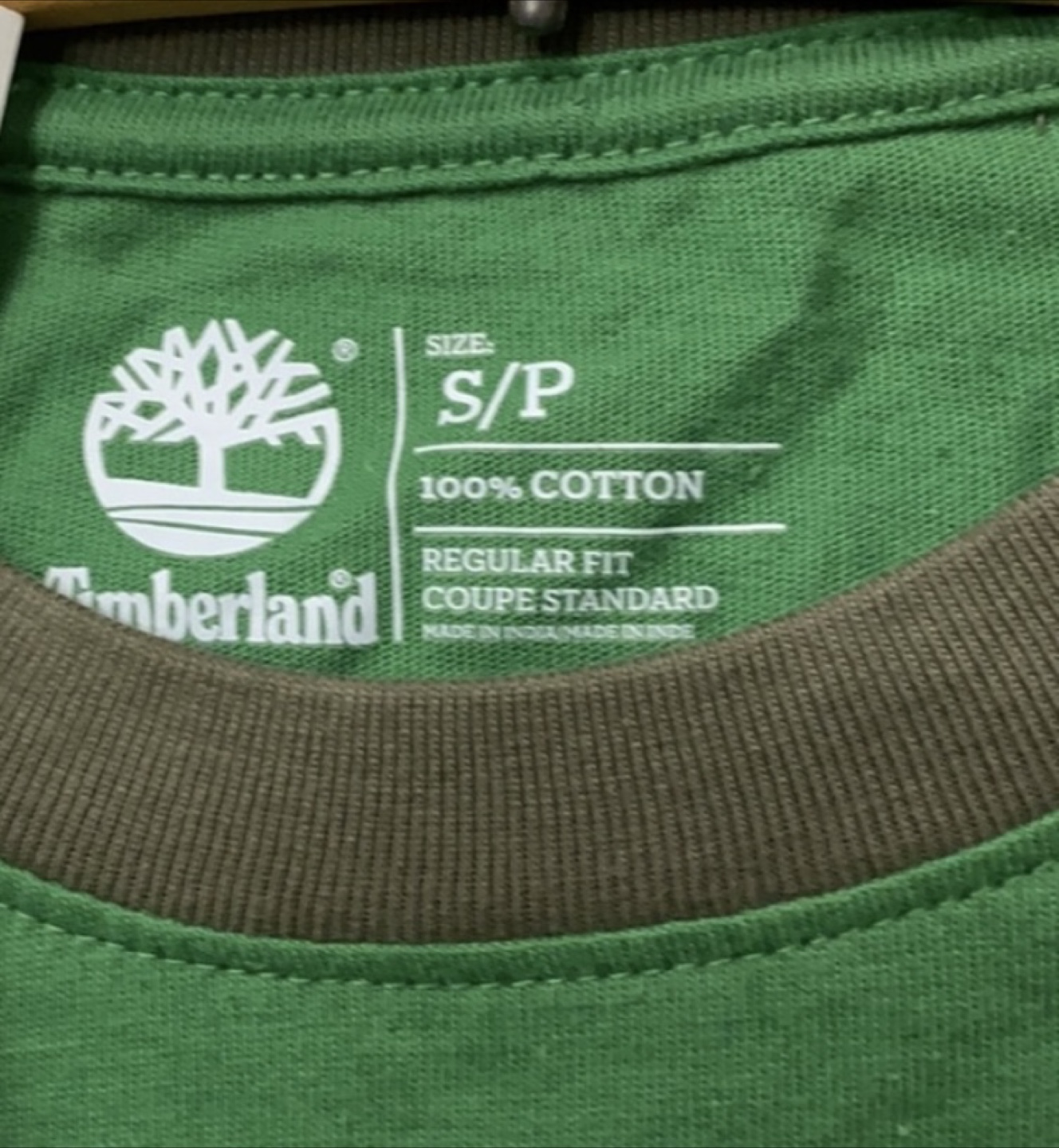 Timberland Green Cotton T-Shirt - Size S - photo 4