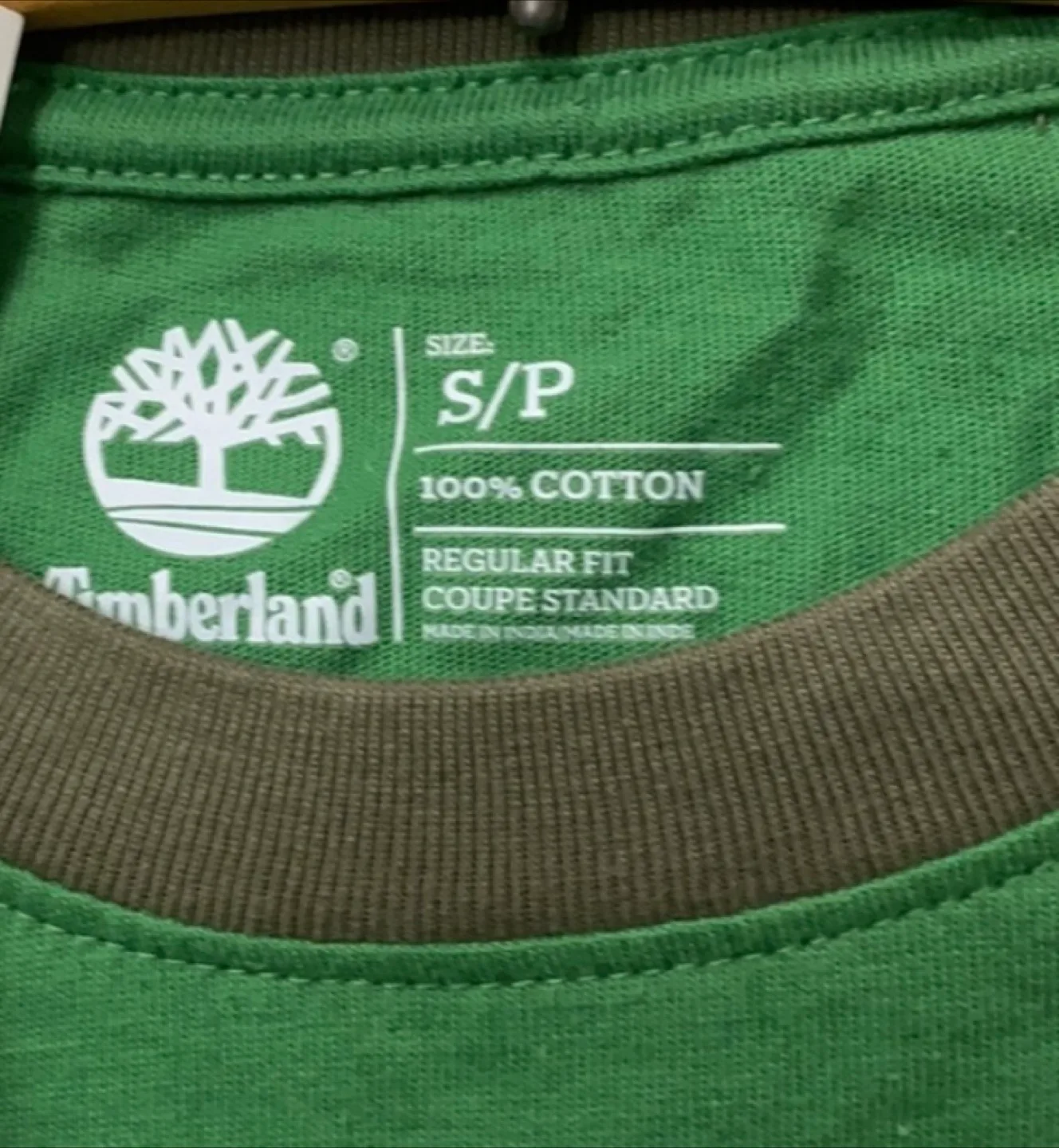 Timberland Green Cotton T-Shirt - Size S image indicator(4)