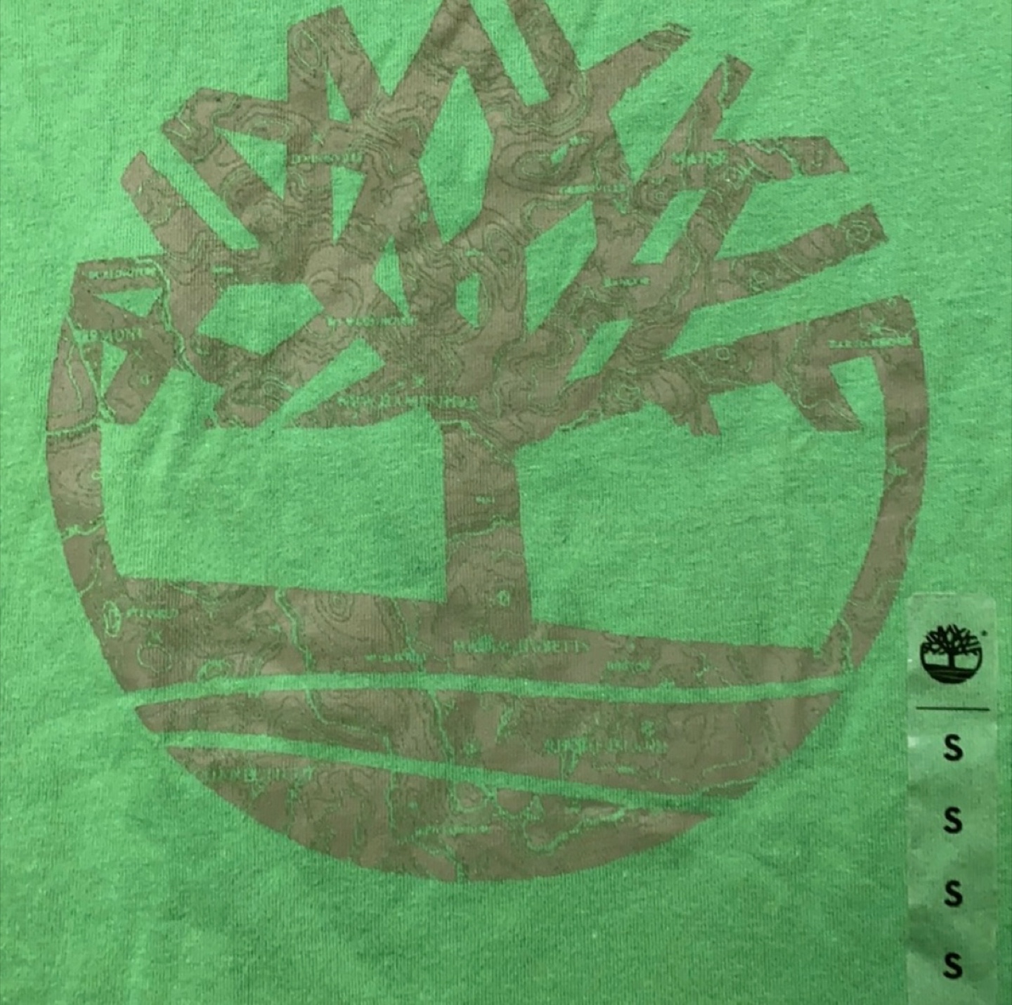 Timberland Green Cotton T-Shirt - Size S - photo 3