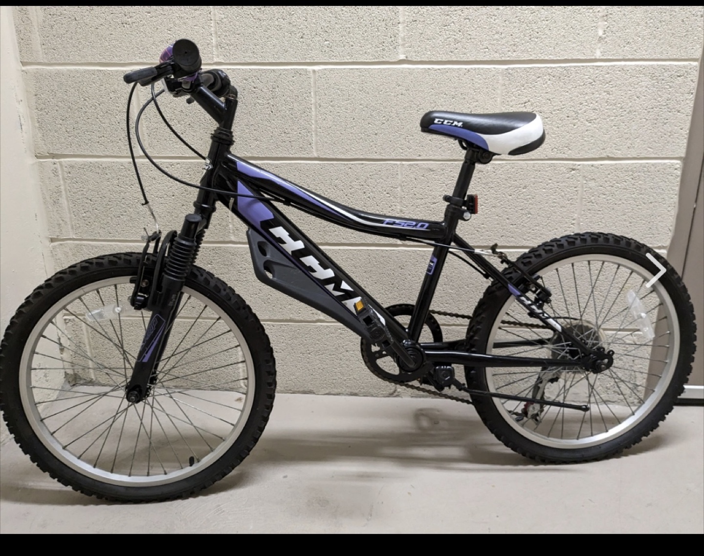 CCM FS2.0 Kids' Bike - Black/Purple