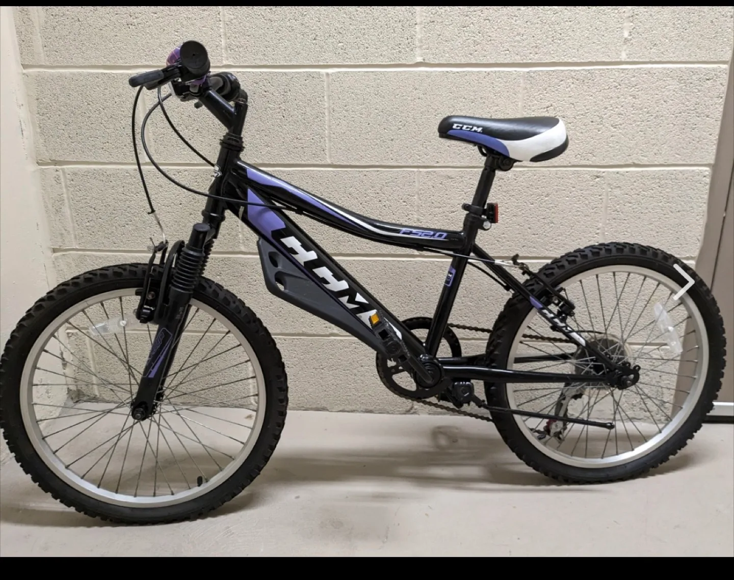 CCM FS2.0 Kids' Bike - Black/Purple thumbnail