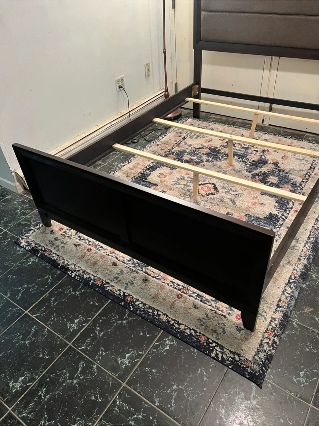 Full Size Bed Frame w/Box - Dark Brown - Delivery Extra image indicator(4)