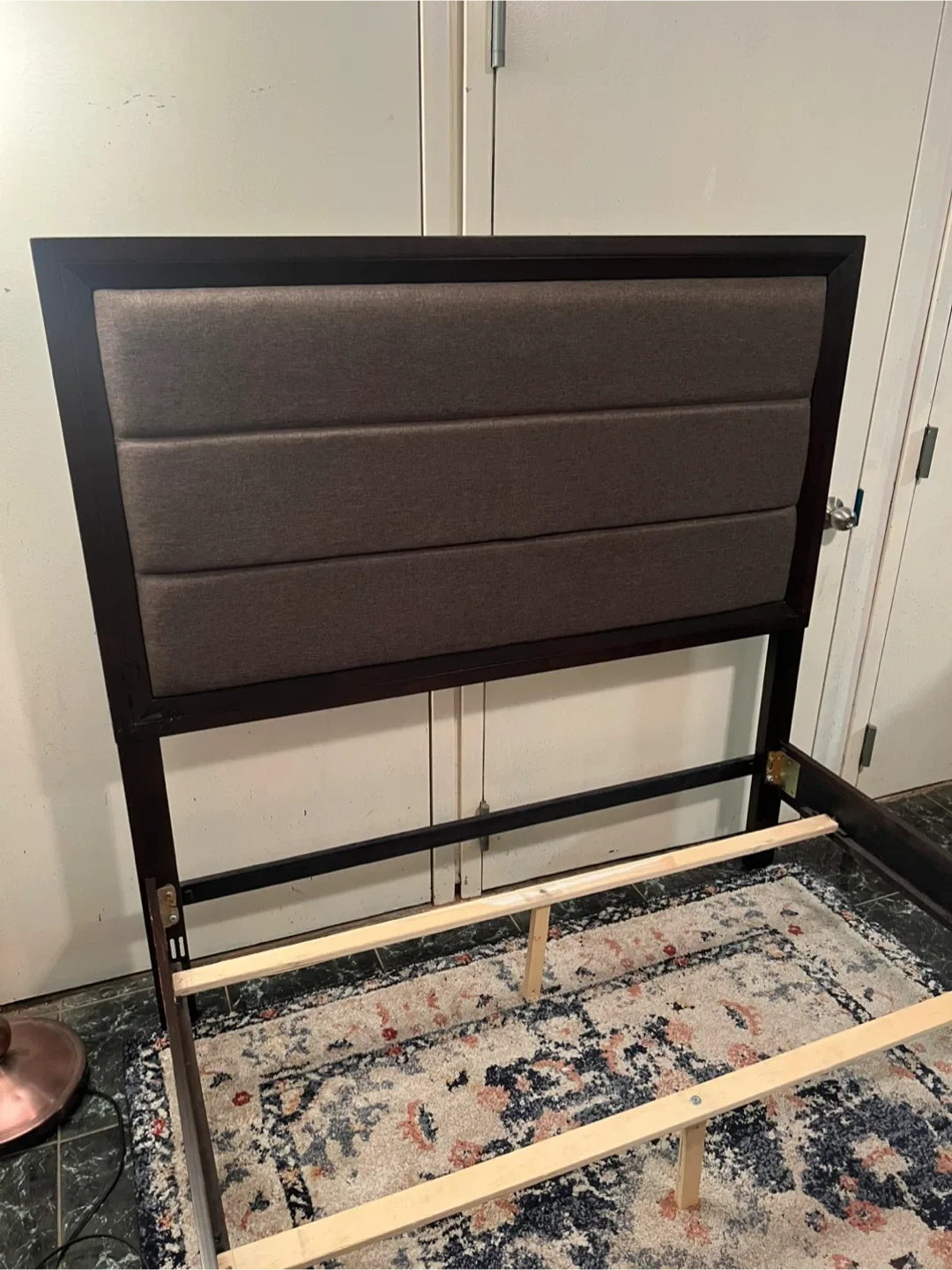 Full Size Bed Frame w/Box - Dark Brown - Delivery Extra image indicator(3)