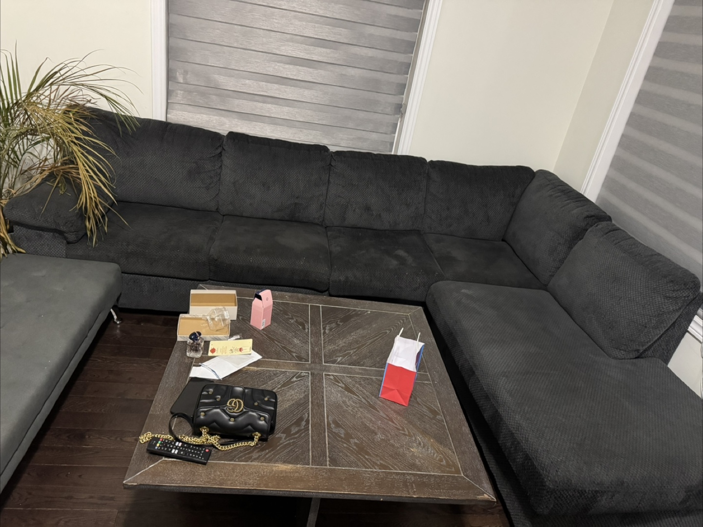 Large Sectional Sofa - Dark Grey - photo 3