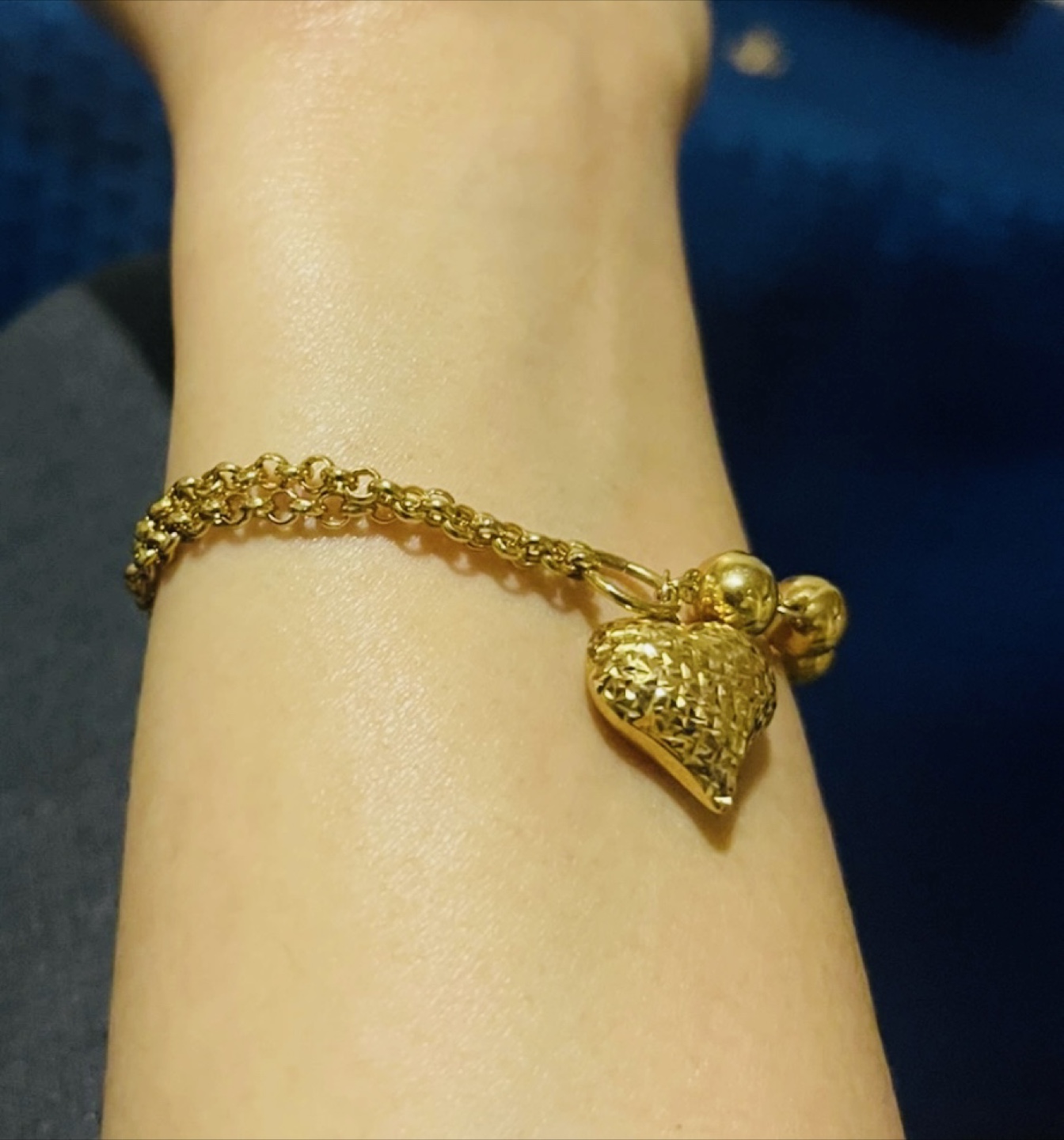 18k Gold Heart Charm Bracelet - photo 3