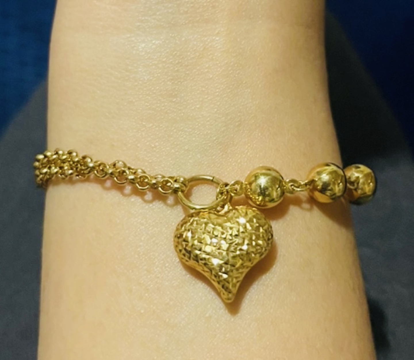 18k Gold Heart Charm Bracelet - photo 4