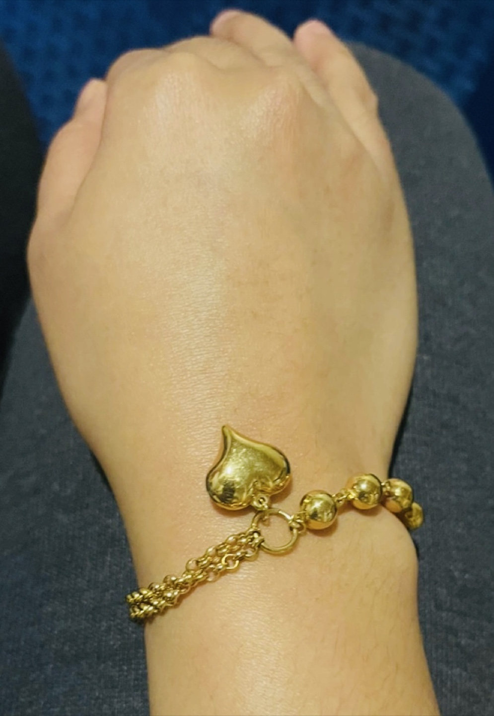 18k Gold Heart Charm Bracelet - photo 5