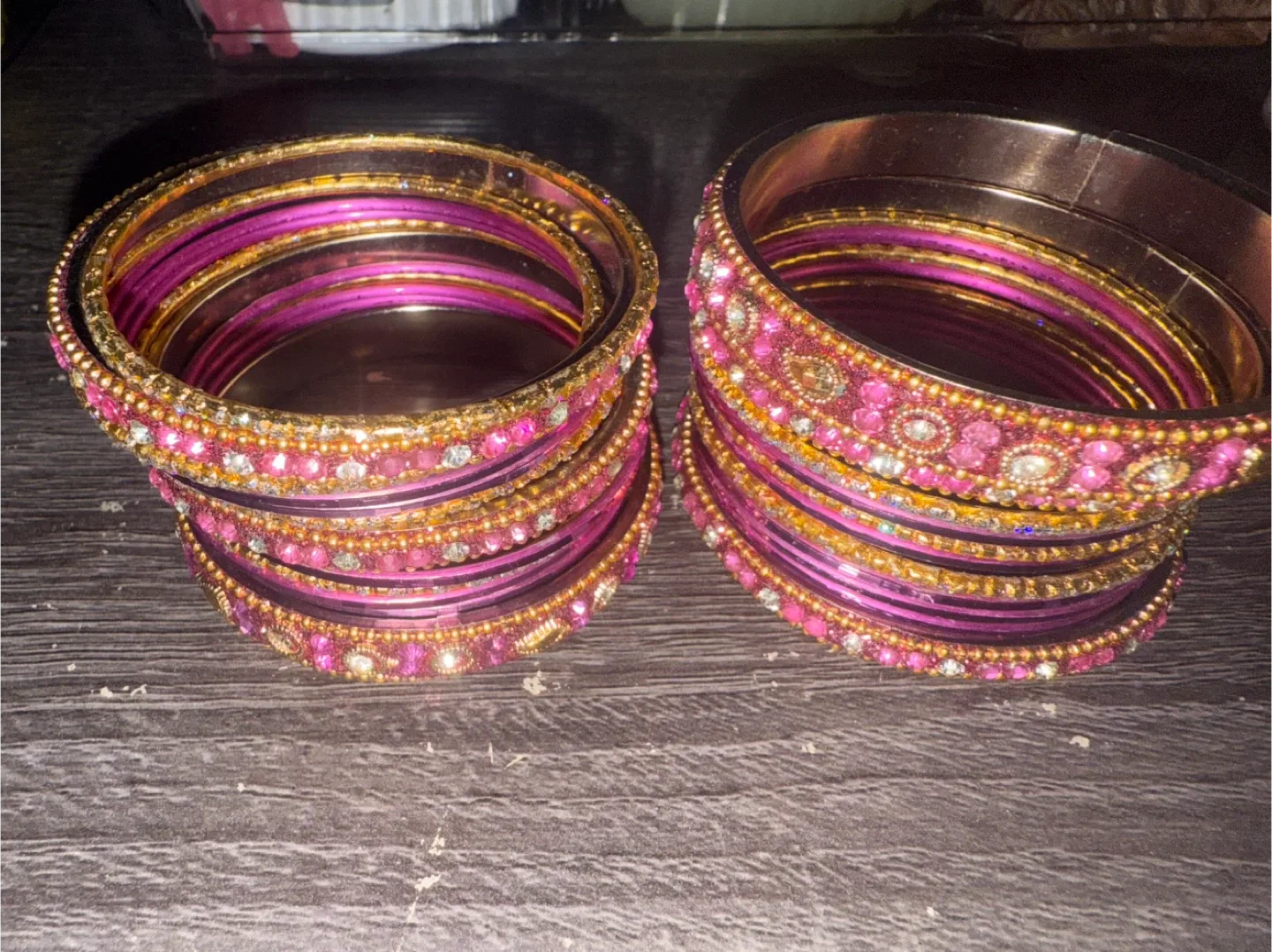 Set of Pink & Gold Bangles image indicator(2)