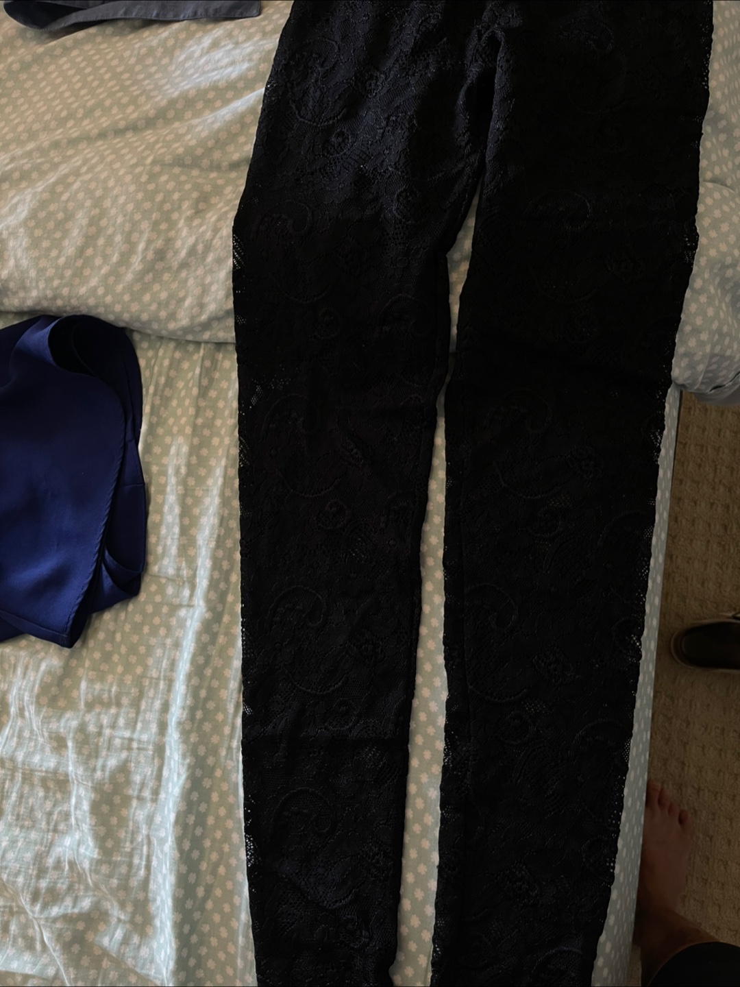 Aritzia TALULA XS Black Lace Long Pants - New - photo 2