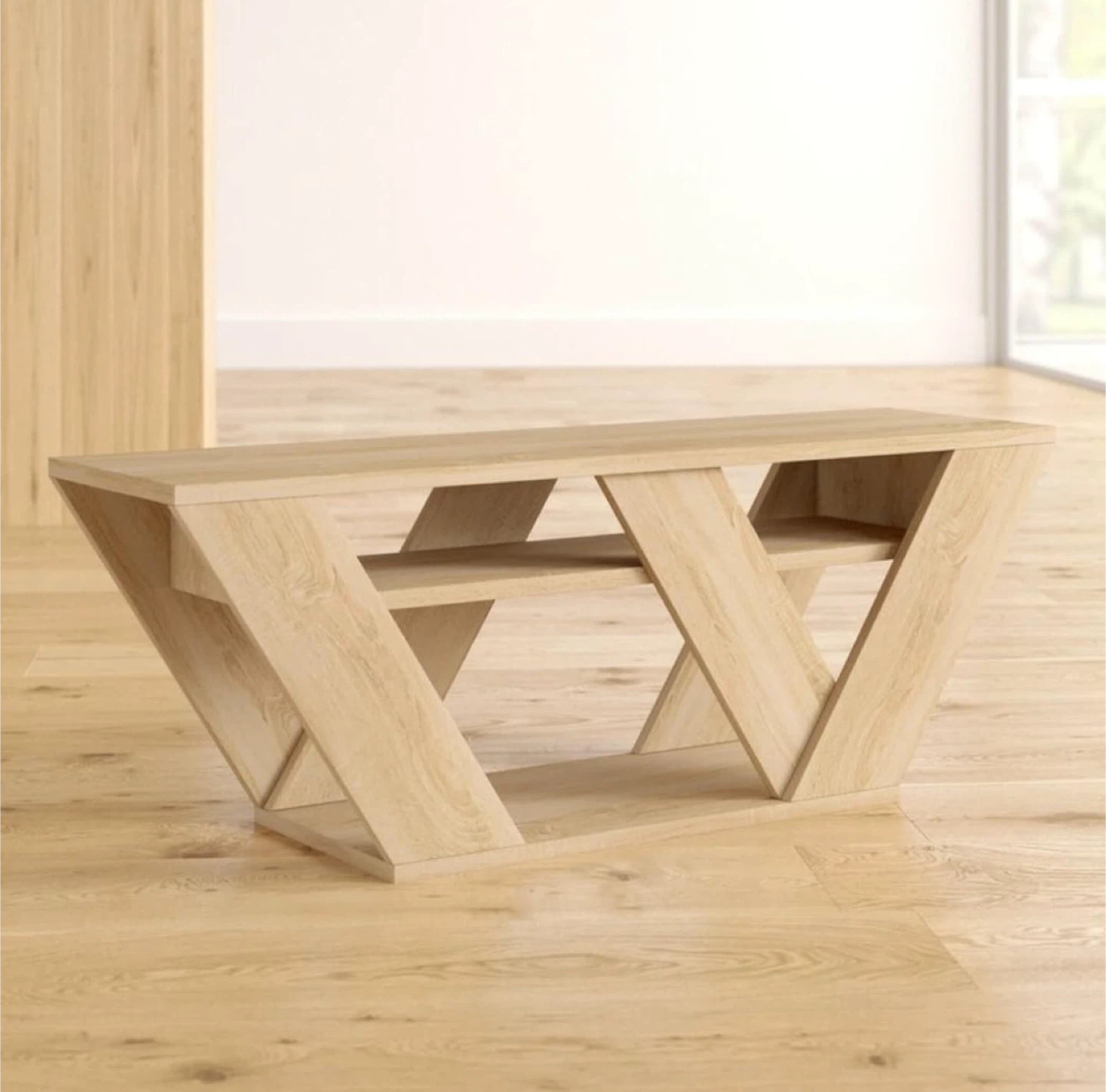 Light Wood TV Stand - photo 2
