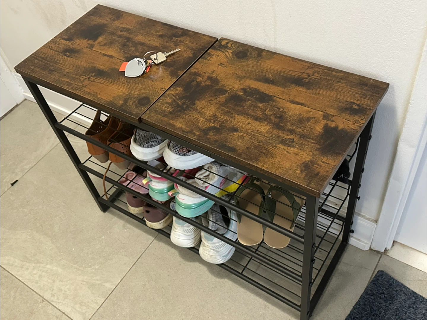 Shoe Rack Bench - Entryway Organizer