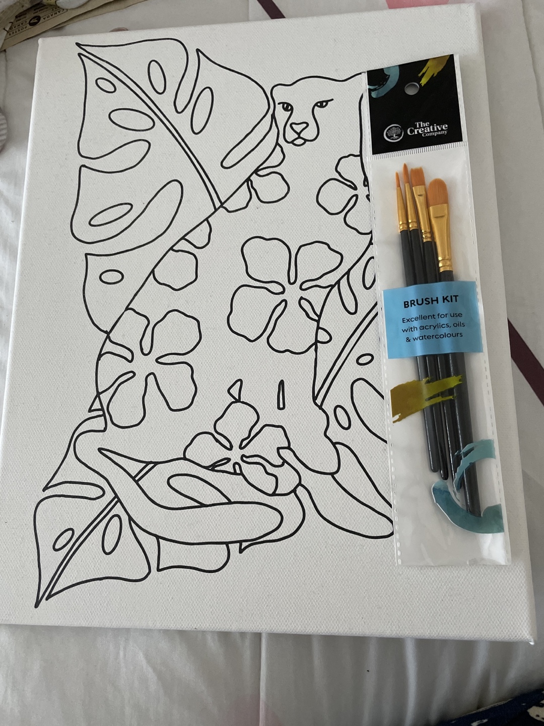 The Creative Company Brush Kit & Canvas