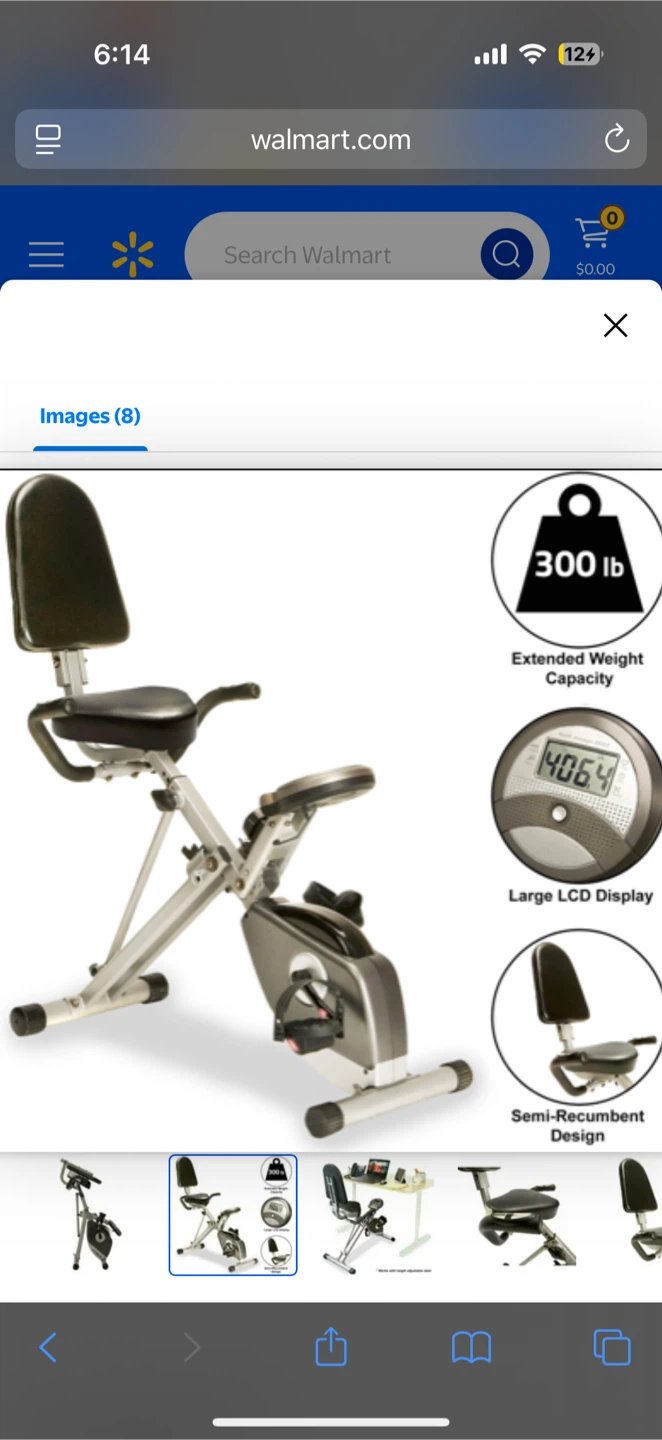 Exerpeutic 400xl Folding Exercise Bike with LCD Display