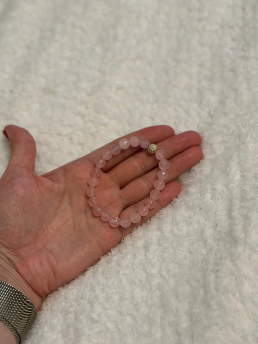 Rose Quartz Beaded Bracelet image indicator(2)