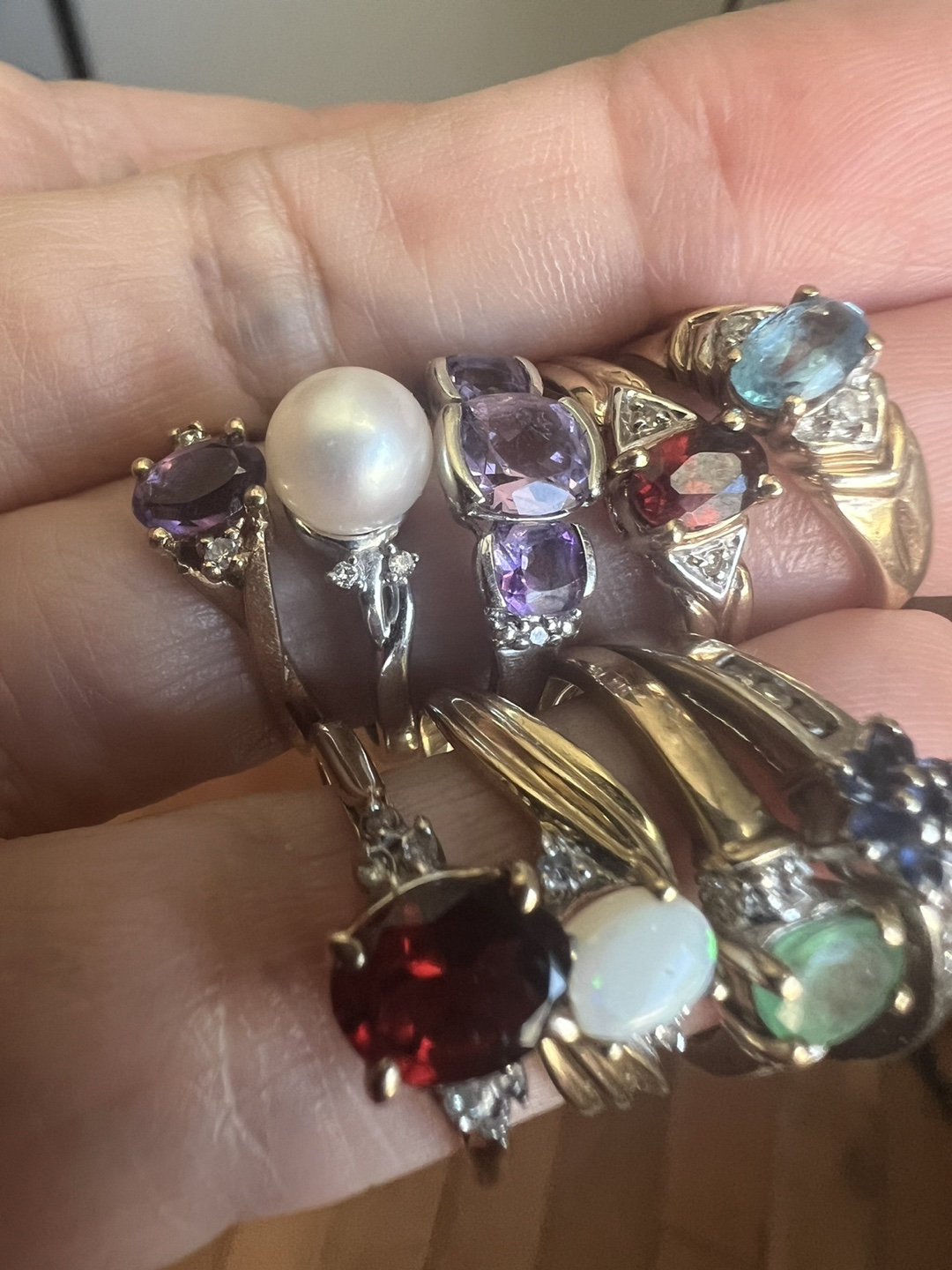 10 k Assorted Gemstone Rings