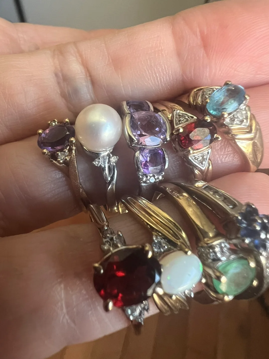 10 k Assorted Gemstone Rings thumbnail