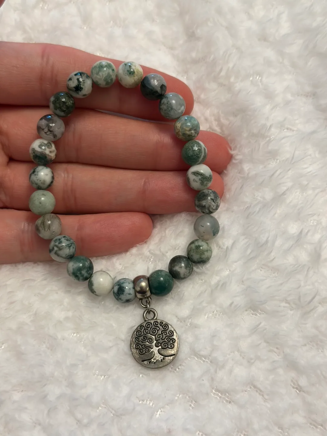 Beaded Bracelet with Tree of Life Charm thumbnail