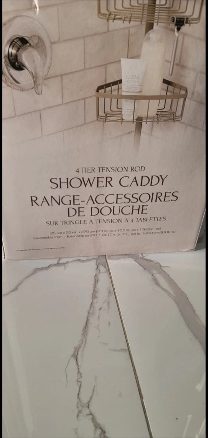 Life at Home 4-Tier Tension Rod Shower Caddy - NEW - photo 2