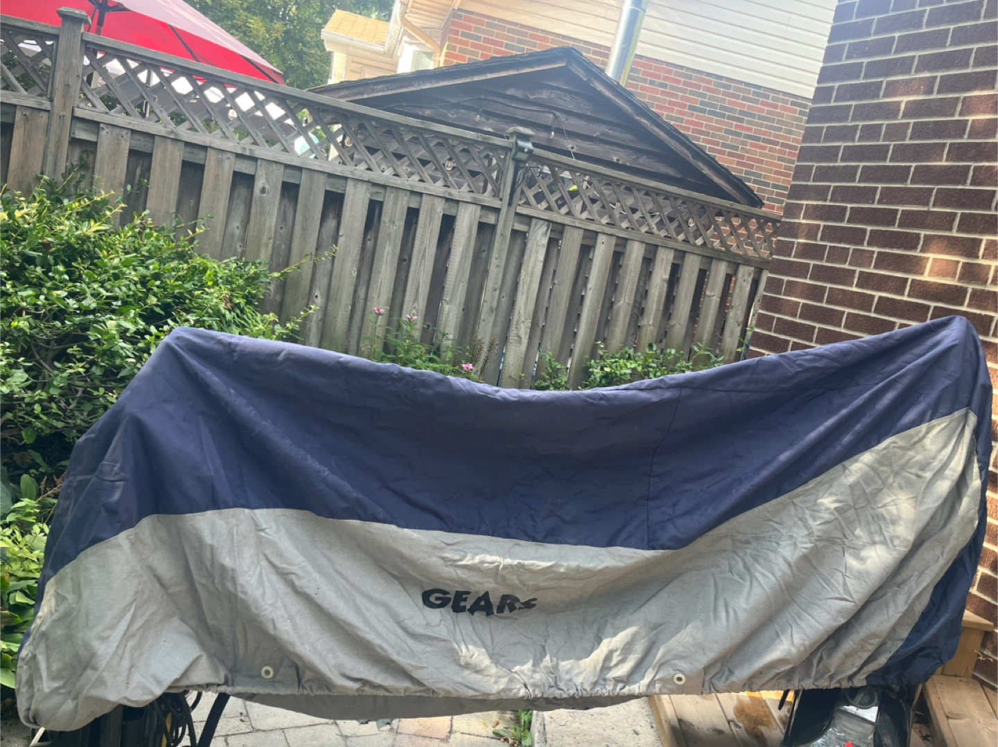 GEARS Motorcycle Cover - Blue & Grey