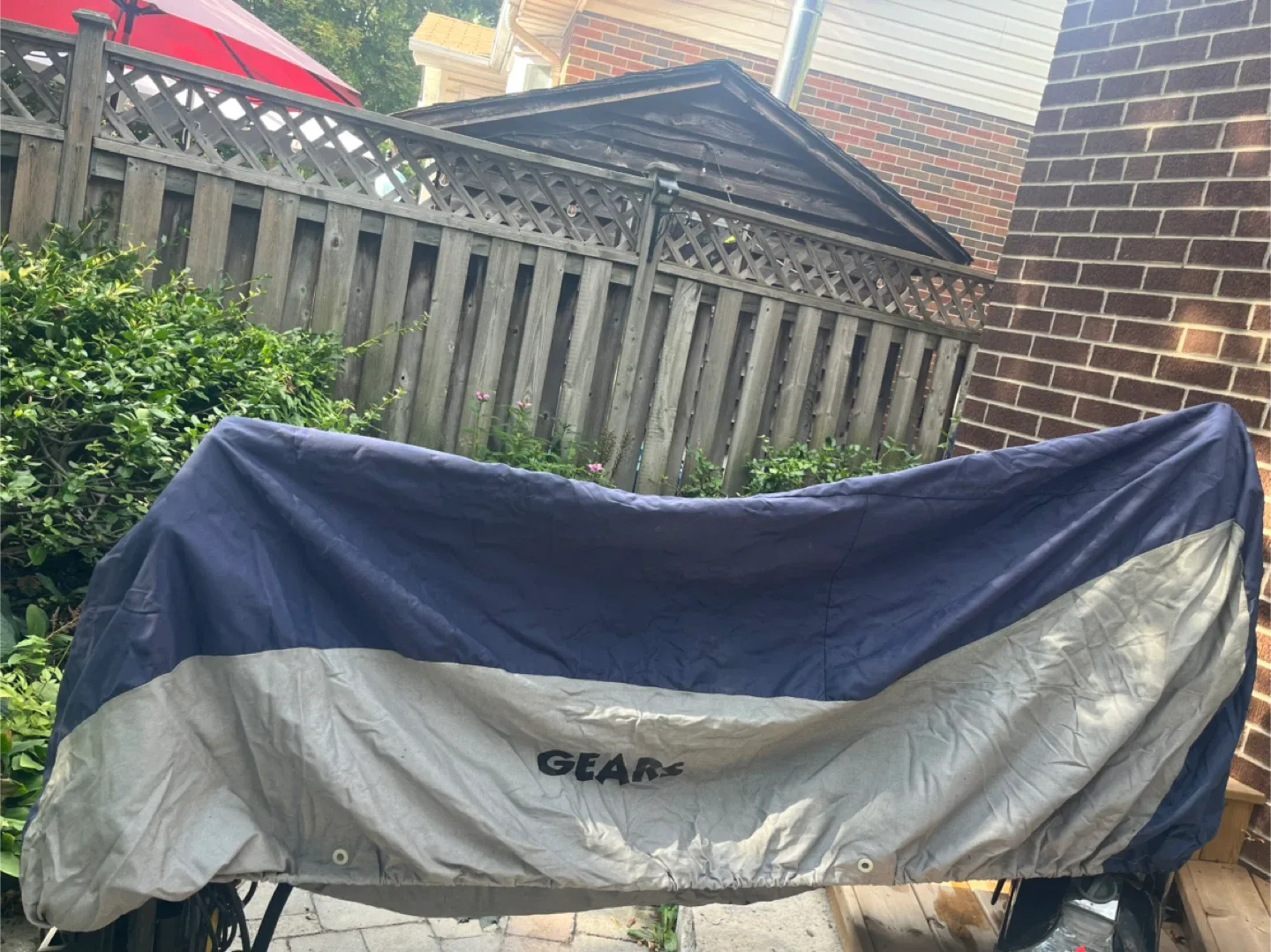 GEARS Motorcycle Cover - Blue & Grey thumbnail