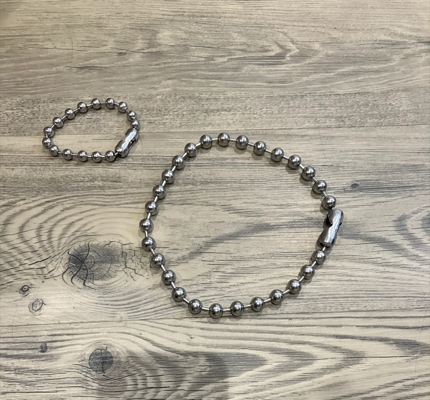 Stainless Steel Ball Chain Chocker and Bracelet Set thumbnail