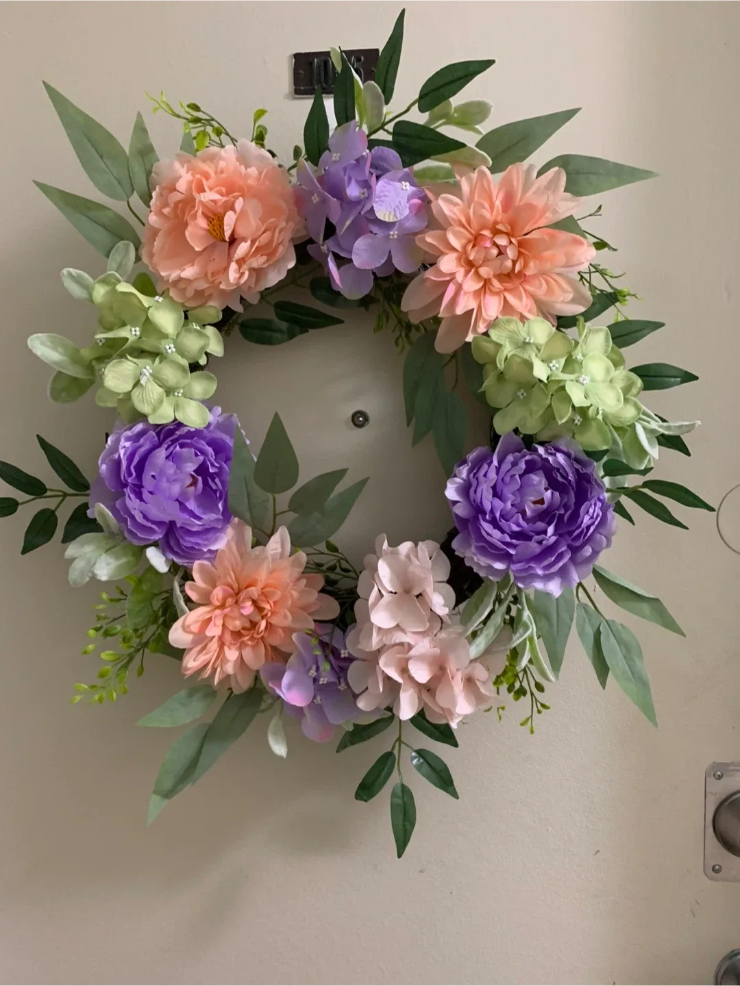 Floral Wreath - Purple, Peach, & Green thumbnail
