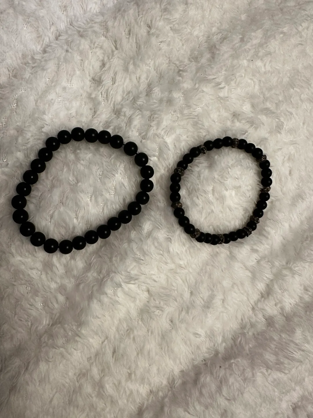 Black Beaded Bracelets - Set of 2 thumbnail