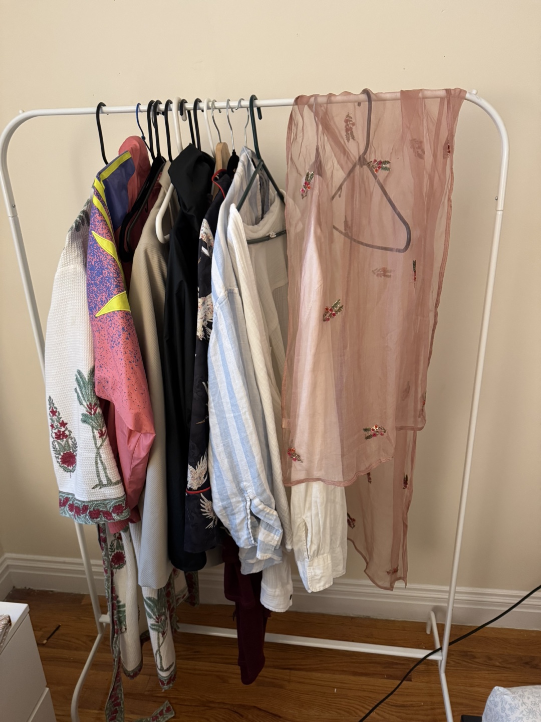 IKEA White Clothes Rack - photo 2