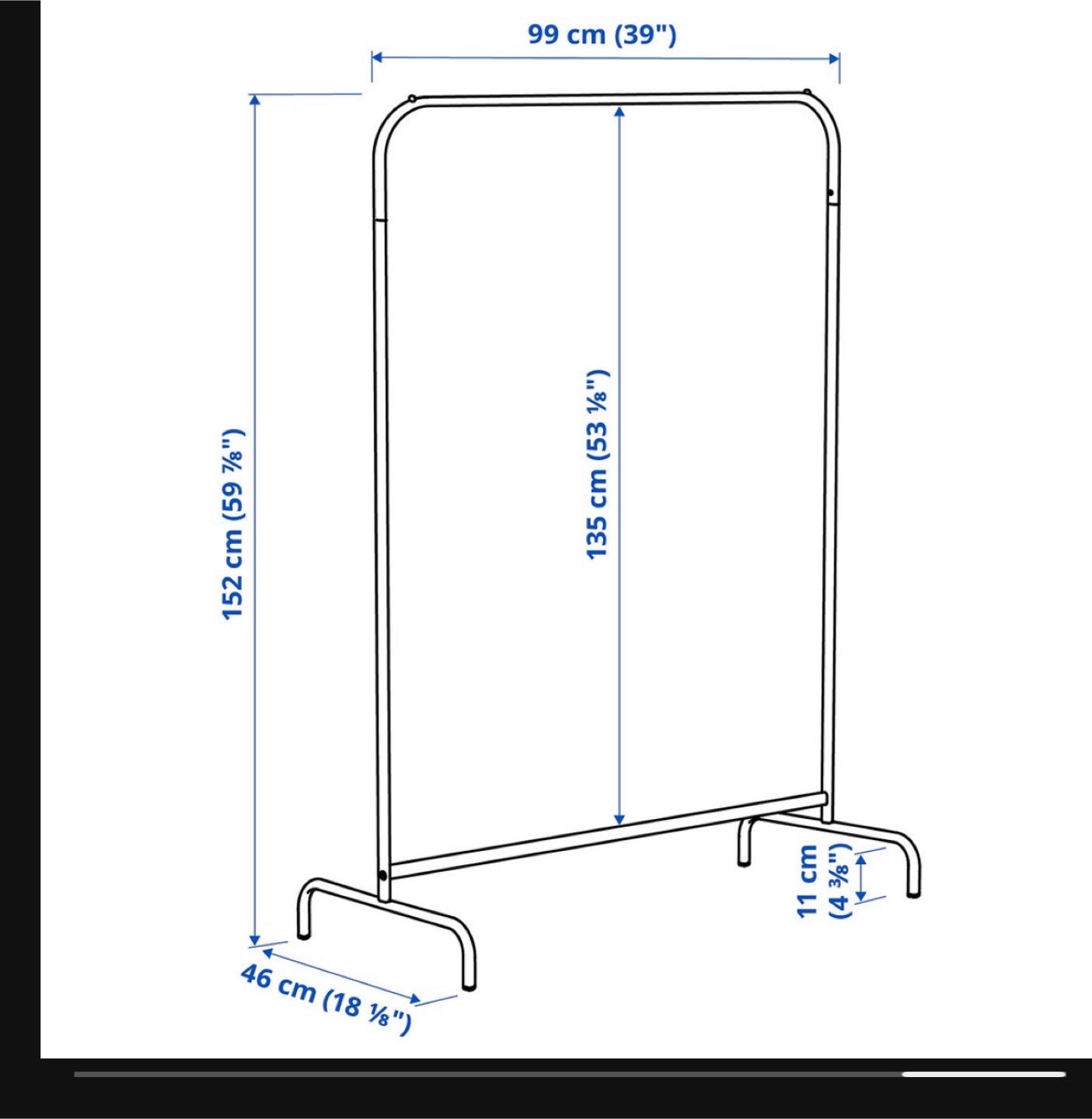 IKEA White Clothes Rack - photo 3