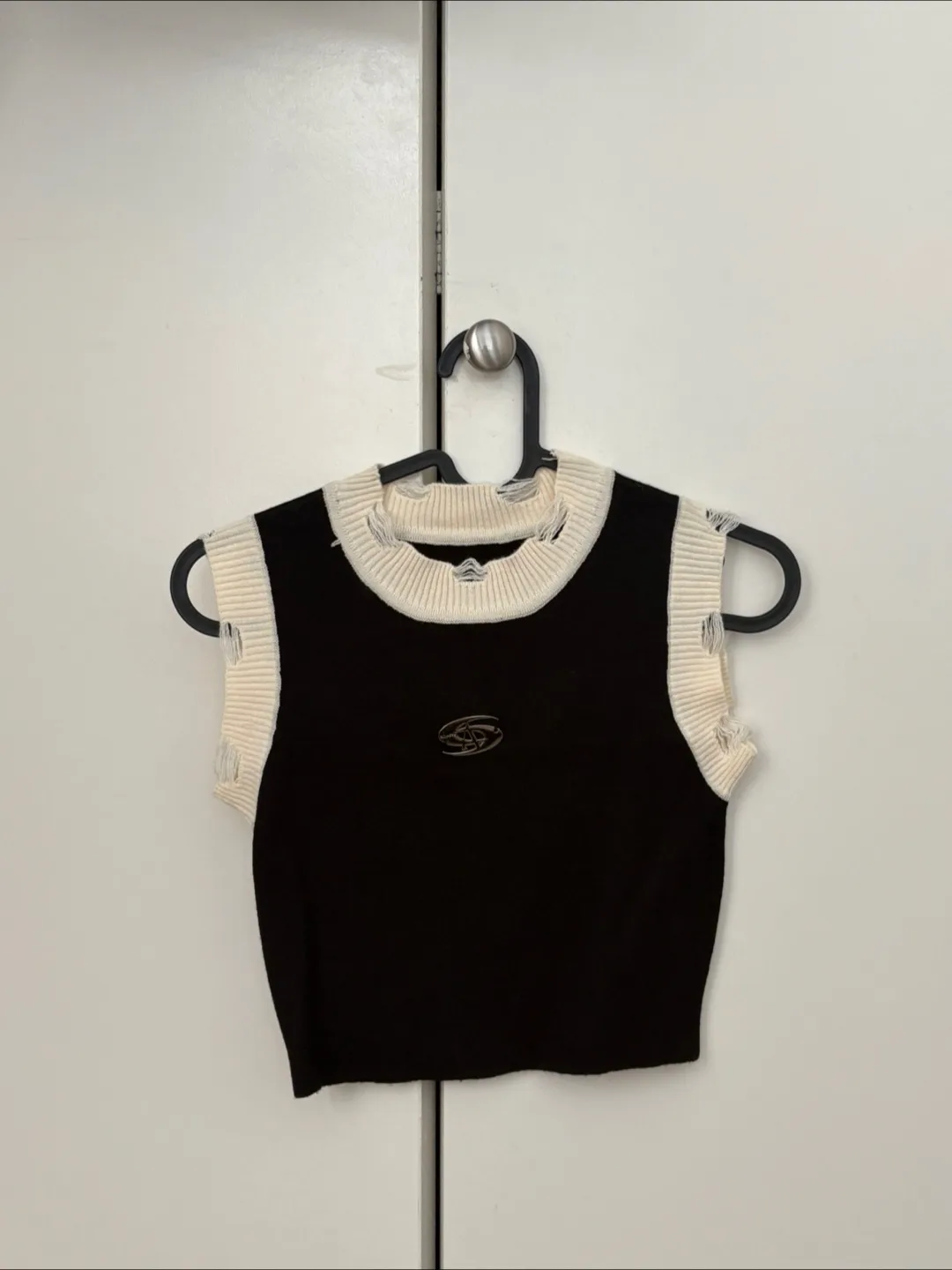 Sandro Black Knit Top thumbnail